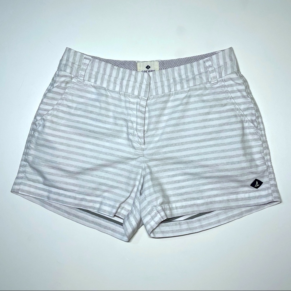 Sperry gray & white striped shorts, size 26
